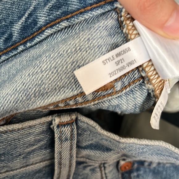 Madewell Cotton High Rise Long Denim Shorts size 26 - Picture 9 of 10